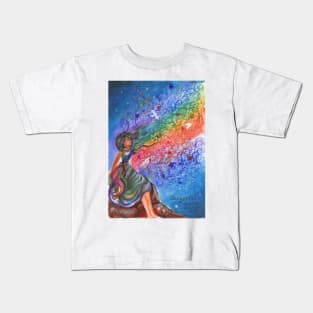 a beautiful mind colorful ink painting Kids T-Shirt